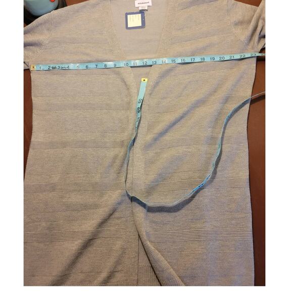 NEW Stitchcount Cardigan Sweater Gray Open Front  Closet core Women's Size Large - Picture 4 of 9